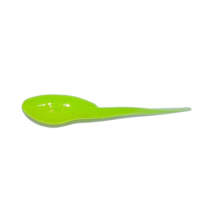 Lil' Fry Crappie Lure in Lime Glo-Treuse color, a bright lime and glowing chartreuse combination, ideal for fishing in clear or slightly stained water.