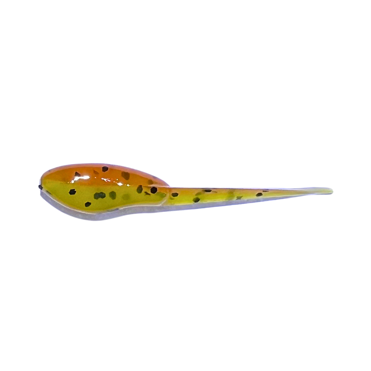 Lil' Fry Crappie Lure in Zombie Juice color, a vibrant glowing green and chartreuse blend, perfect for all water conditions and visibility levels.