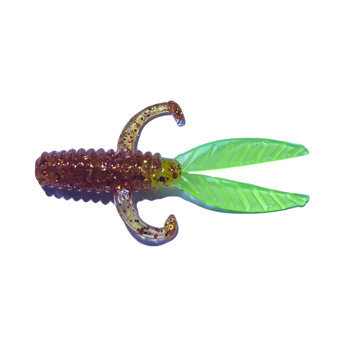 Slab Bug Crappie Lure in Copper Mine color, a metallic copper tone with reflective properties to attract fish in sunny conditions.