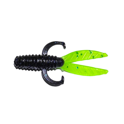 Slab Bug Crappie Lure in Midnite Neon color, a dark midnight purple with bright neon highlights for fishing during dawn, dusk, or night.