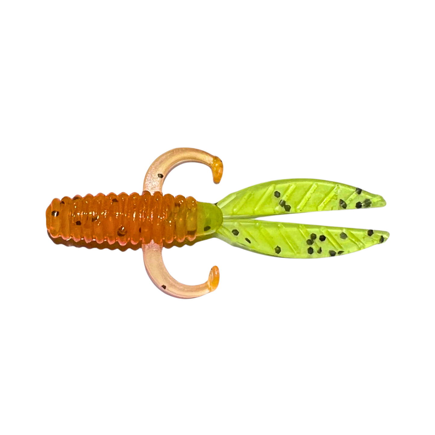 Slab Bug Crappie Lure in Zombie Juice color, an electrifying green and glowing chartreuse combination to lure fish in all light conditions.