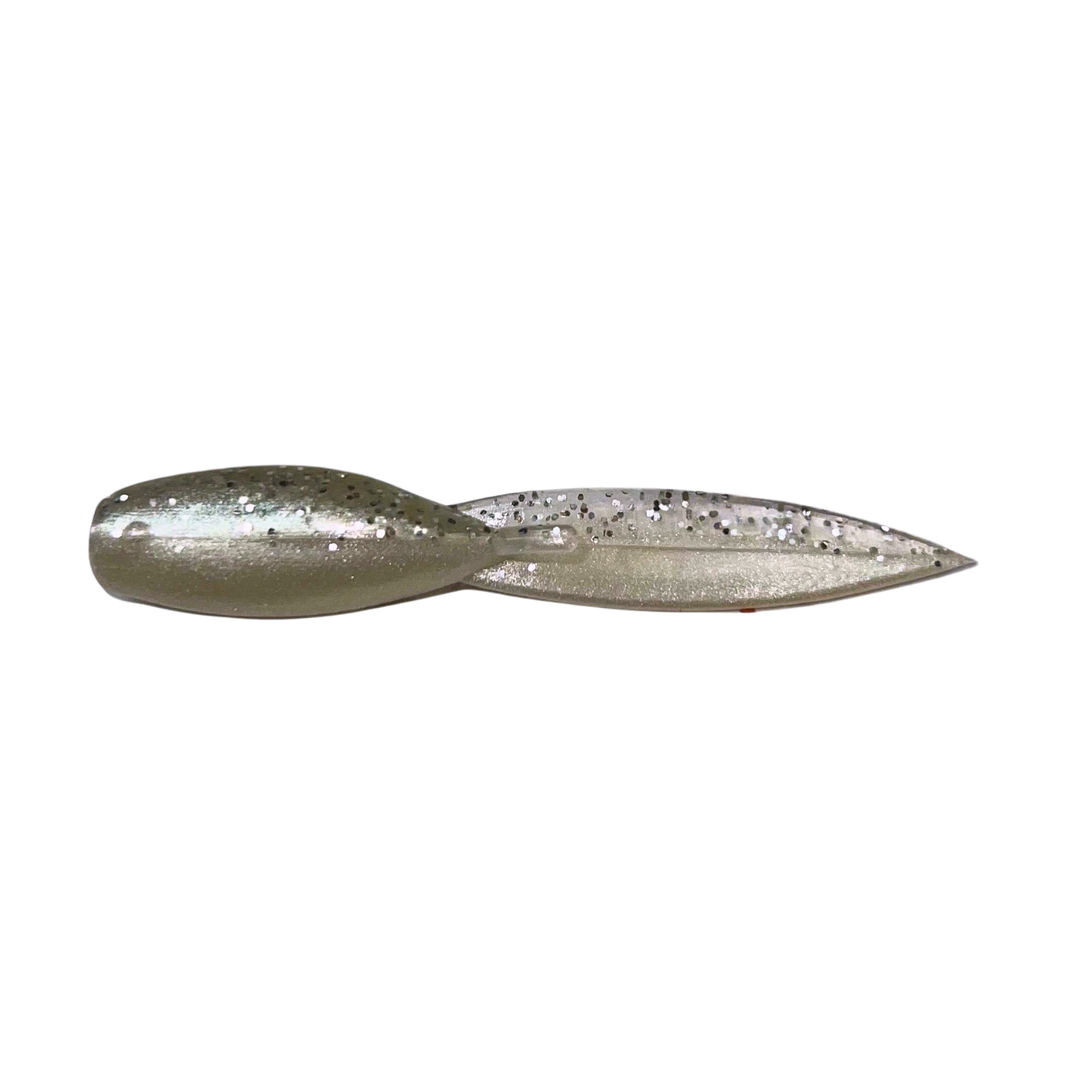 1.5-inch Tadpole Crappie Lure in Pearl Ice color, a soft pearl white with icy shimmer, perfect for bright conditions.